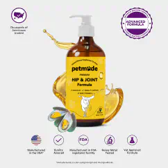 A bottle of PetMade Hip & Joint Formula